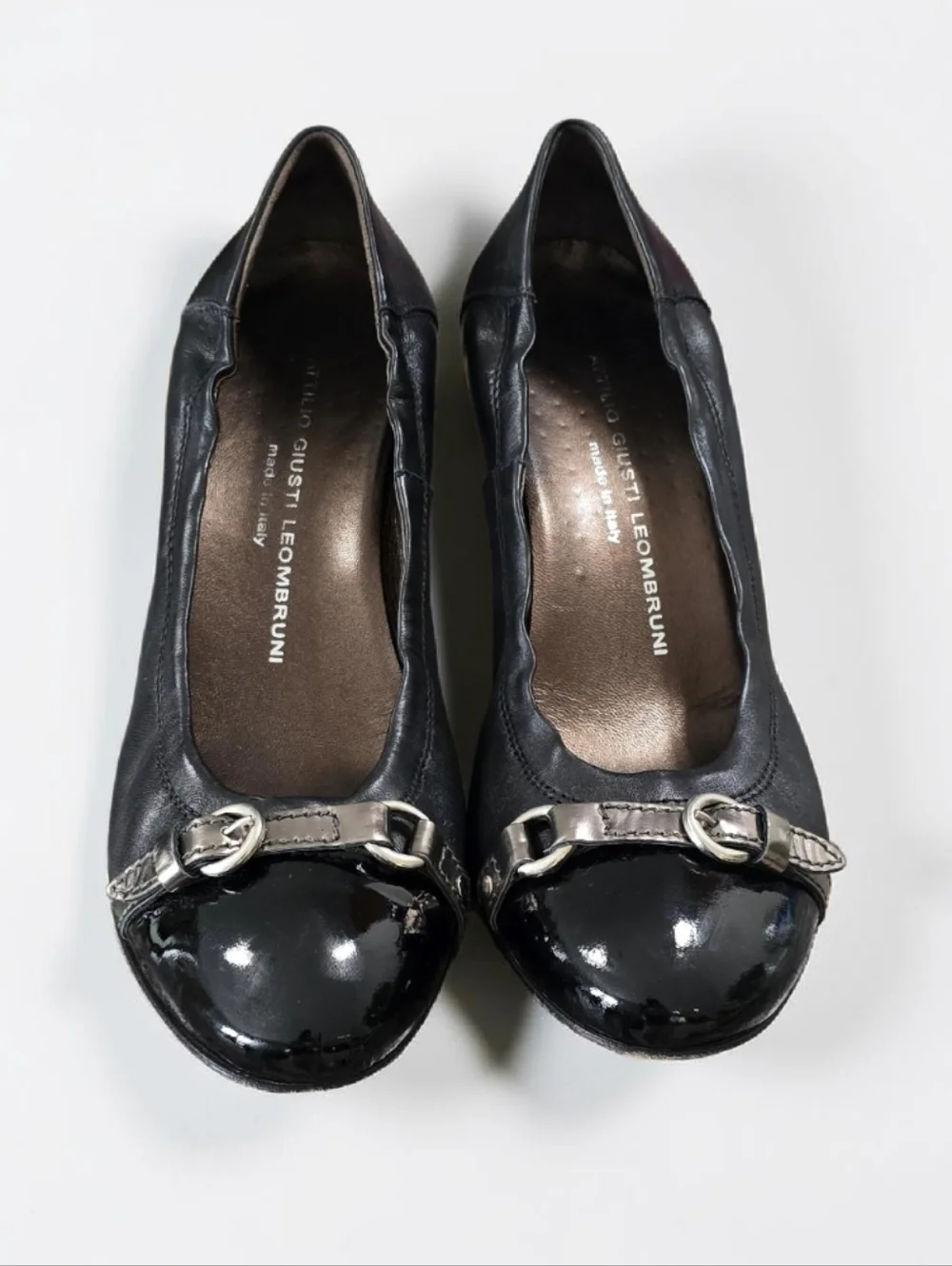 AGL Attilio Giusti Leombruni Black Leather Block Heel Pumps Heels Italy! 39/8.5 - Picture 3 of 6